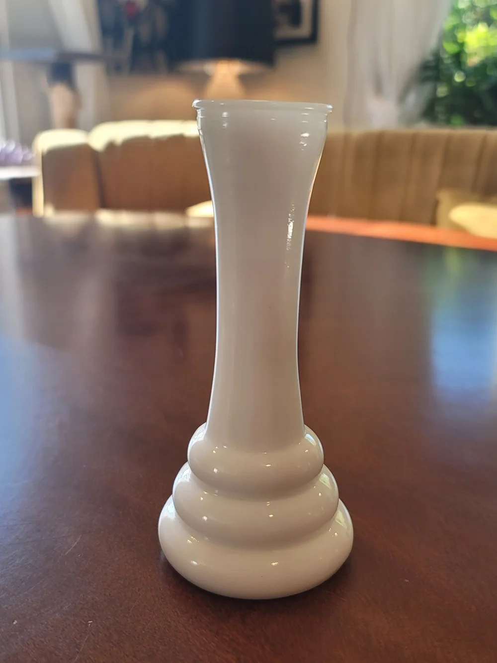 MCM RANDALL Beehive Style Milk Glass Bud Vase 6 Inch